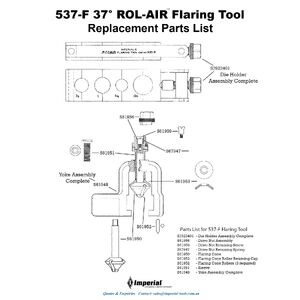 537-F Flaring Tool Replacement Parts