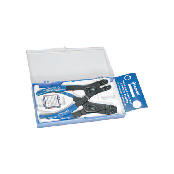 IR-44K : 2-PC. Circlip Ring Pliers for 3/8" to 2" Rings with replaceable tips